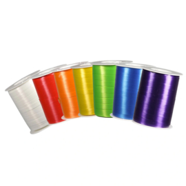 7x 5m  sierlint regenboog - krullint - cadeau versiering - leuk inpakken - niet op spoel geleverd