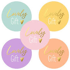 5x Sticker " Lovely gift"