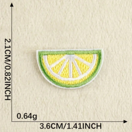 Embleem - 3 stuks - lemon - citroen - mix - geel - margriet - applicatie - opstrijken - strijken - patch