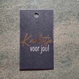 3x Cadeaulabel  "Kadootje voor Jou" Goudfolie