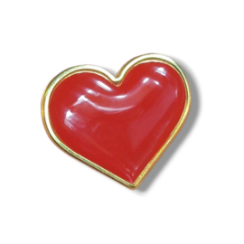 5 pins hart rood - hartje - pin broche - speld - liefde