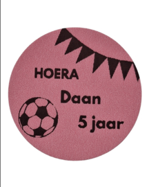 Gepersonaliseerde Stickers Voetbal ROZE