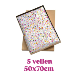 5 vellen vloeipapie Terrazzo Color - 50x70cm