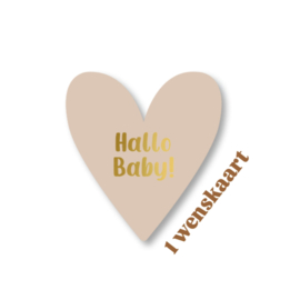 kaart in hartvorm - Lieve Baby - geboorte