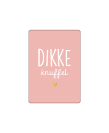 Mini kaartje A7 Roze dikke knuffel