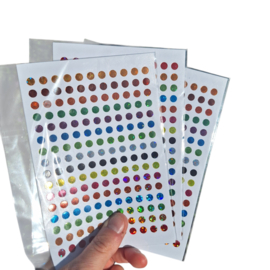 352 mini stickers Stip  - Glitter - Punt - 6mm - agenda - journal - plannen - kerst - sterren - star