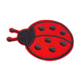 Embleem ladybug - lieveheersbeestje -  7 x 4.5 cm - applicatie - opstrijken - strijken