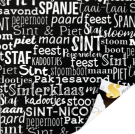 3m Cadeaupapier Letters van de SINT Zwart