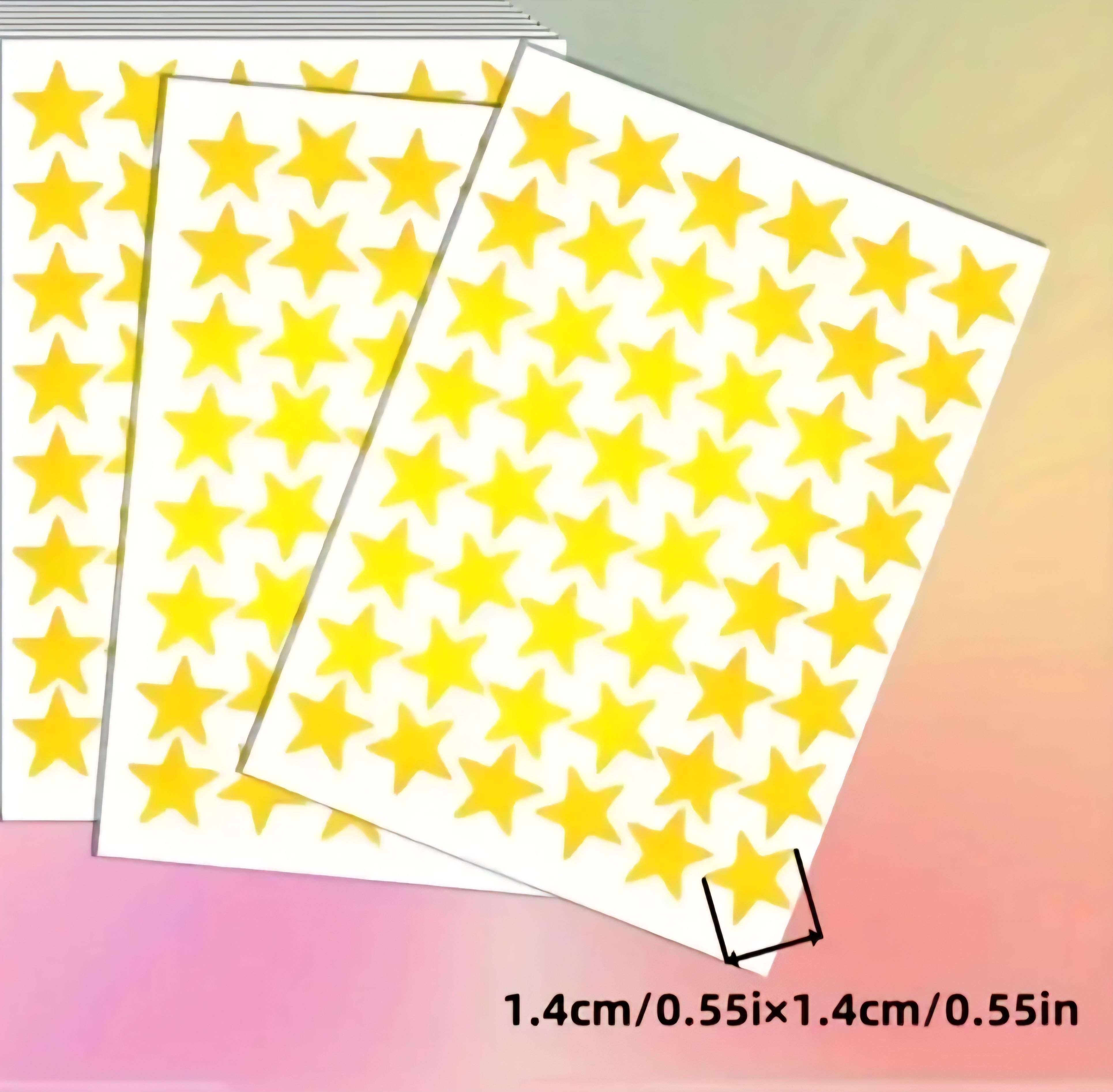 144 stickers ster goud