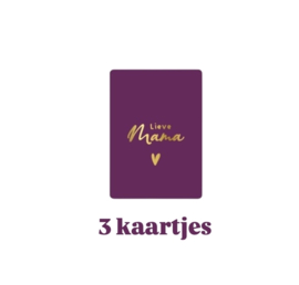 3 kleine kaartjes - LIEVE MAMA - moeder - moederdag - mama - kaartje erbij