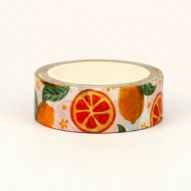 Washi Tape - sinaasappel -  15mm breed en 10m lang - siertape - tape - journaling -