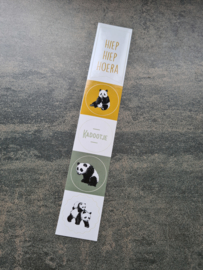 5 stickers Panda kaartstudio