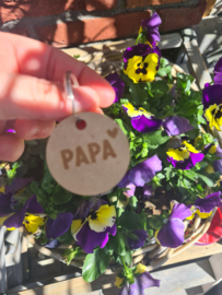 Sleutelhanger hout " Papa"