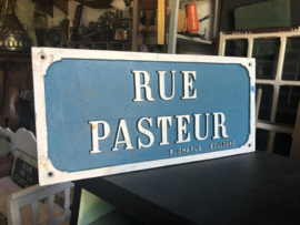 Rue Pasteur straatnaambord incl. Verz.ned