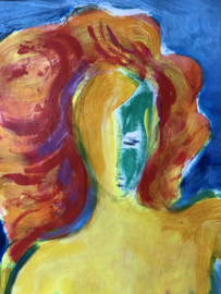 Schilderij “Pige med rødt hår” J Wols