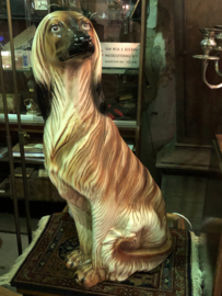 Grote vintage keramische Saluki hond 81 cm