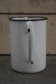 Hoge Witte Maatbeker - emaille