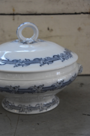Prachtige Antieke Dekschaal van Villeroy & Boch - Perlen Mettlach