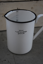 Hoge Witte Maatbeker - emaille