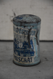 Brocante blikje - Huishoudspecerijen Nootmuscaat
