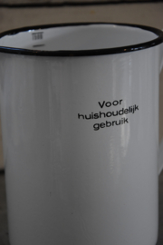 Hoge Witte Maatbeker - emaille