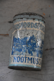 Brocante blikje - Huishoudspecerijen Nootmuscaat