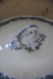 Prachtige Antieke Dekschaal van Villeroy & Boch - Perlen Mettlach