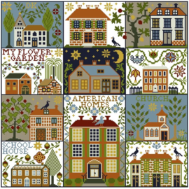 Historische Stickmuster - American Homes