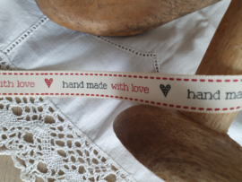 Bandje "Handmade With Love"