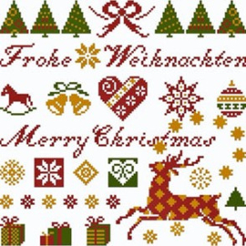 Historische Stickmuster - Der Weihnachtshirsch