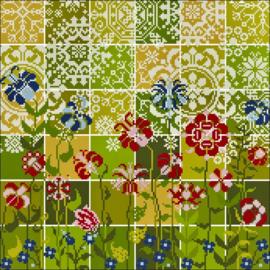 Historische Stickmuster - Die Farben meines Gartens