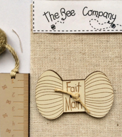 The Bee Company - Large "Yarn" Button Fait Main Beige