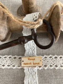 Houten label "Home Sweet Home"