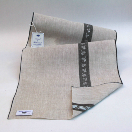 V&H Borduurband Naturel Rand met Wit Blaadje 285mm