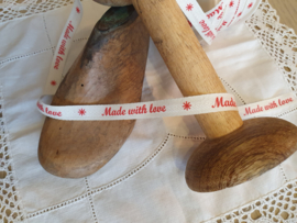 Acufactum Band "Made With Love" Créme/Rood