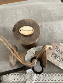 Houten Label "Boutons"