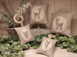 Le Lin d'Isabelle -  Coussin musical  et hochet "Faon"