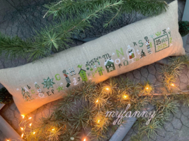 My Fanny - Green Christmas Modern Sampler