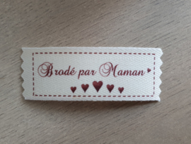 Band Label "Brodé par Maman"