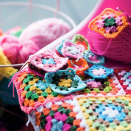 Vrolijke granny squares haken - Jantine Flach
