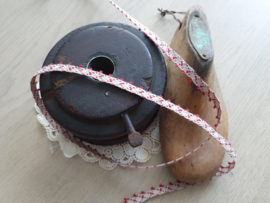 Band Naturel/Rood Zigzag
