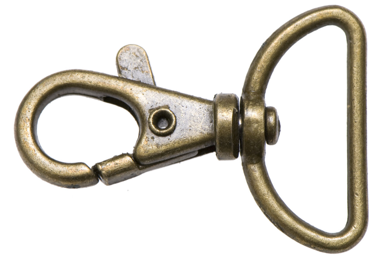 Musketonhaak/sleutelhanger 25 mm brons