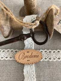 ABDJ Label "Broderie" Naturel