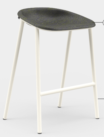 LJ 4 PET Felt Counter Stool