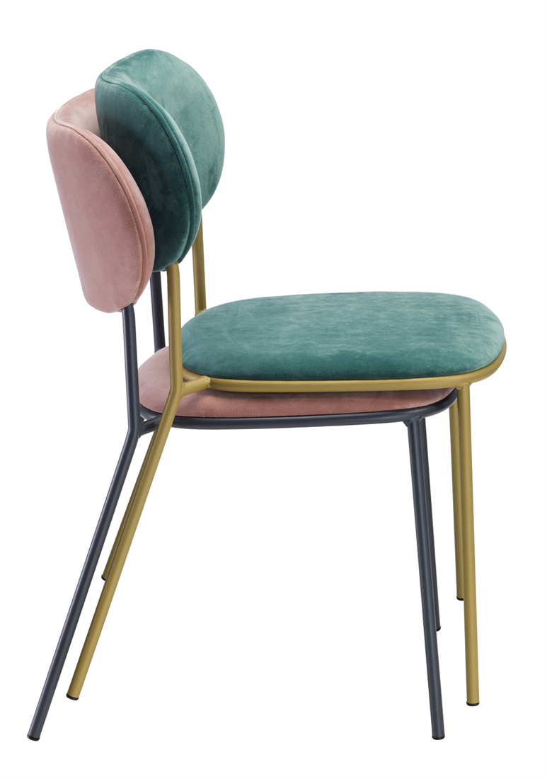 Hailey/Nuta full - Stapelbare, gestoffeerde stoel met vierpoot frame