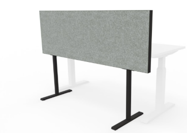 Akoestische bureaudivider aluminium kader
