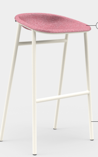 LJ 3 PET velt Bar Stool