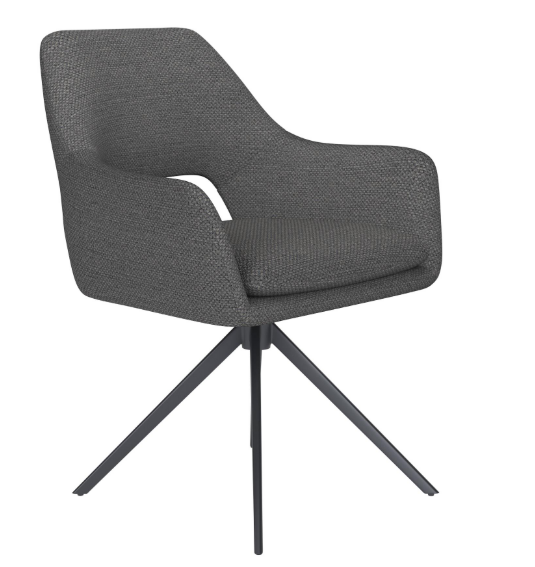 Chair mos grey metal swivel - Zuiver
