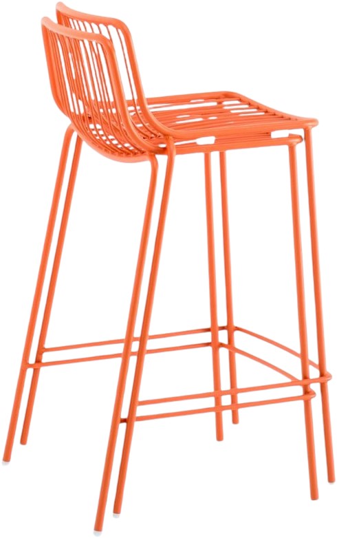 Nolita kruk - stapelbare metalen outdoor kruk in 2 zithoogtes