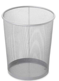 Papierbak 19 liter - zilver